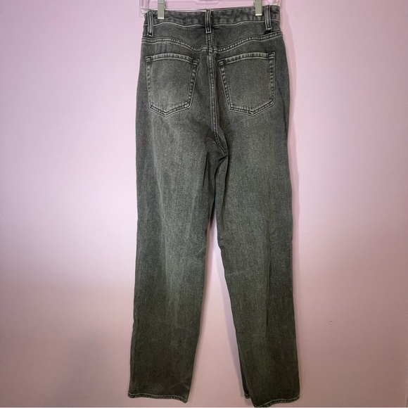 PacSun 90s Boyfriend Black Distressed Denim Straight Leg Jean Pants Size 28 - Picture 10 of 13